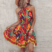 Damen Lässiges Ärmelloses Ibiza Kleid | Mini – Orange