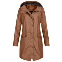 Ingrid | Trenchcoat mit Kapuze – Kaffee