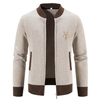 Ferrian – Strickjacke Mit Reißverschluss Und Taschen – Beige