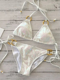 Heidi-Mode | Neu Sexy Bikinis Pailletten Goldfarbe Frauen Bandage Bikini Set Push-Up Vorgepolsterter Bh Badeanzug Set Bademode – 2570 NEIN 7