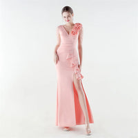 Aurielle™ Kleid mit Verziertem Schulterdesign und Premium-Verarbeitung – Rosa