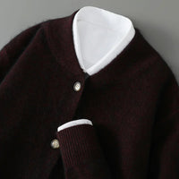 JOSEF - STRICKJACKE AUS KASCHMIR – Rotwein