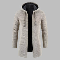 Hoodie für Herren - Leichte Sommerjacke mit Kapuze und Reißverschluss – Beige