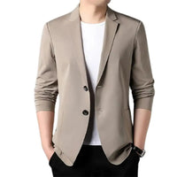 Leonardo Sommer Blazer | Trendiger moderner Herrenblazer mit kurzen Ärmeln – Kaffee