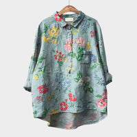 Walburga | Oversize-Bluse mit strahlendem Komfort – Blau