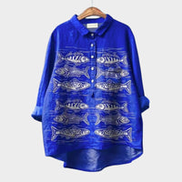 Gerlinde | Oversize-Bluse mit einzigartigem Komfort – Dunkelblau