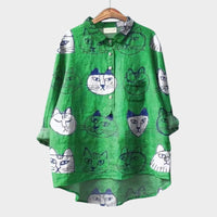 Cindraliese | Oversize-Bluse für entspannten Komfort – Katze 3