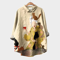 Cindraliese | Oversize-Bluse für entspannten Komfort – Katze 4