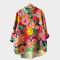 Cindraliese | Oversize-Bluse für entspannten Komfort – Blumenmuster 2