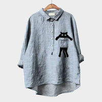 Cindraliese | Oversize-Bluse für entspannten Komfort – Katze 2
