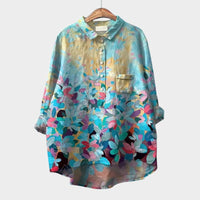 Cindraliese | Oversize-Bluse für entspannten Komfort – Blumenmuster 1