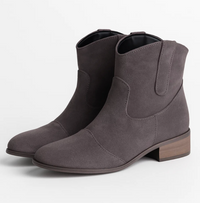Linde | Wildleder Westernstiefel – Grau