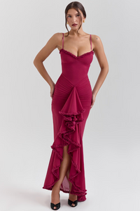 Valtilda | Luftiges Sommerkleid – Burgunder