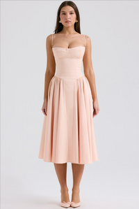 Rieke | Strukturiertes Maxikleid mit Frische-Effekt – Apricot
