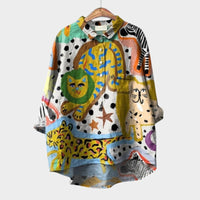 Gislawen | Oversize-Bluse für sonnigen Komfort – Muster 2