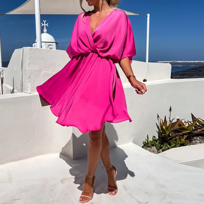 Lindsay - Sexy V-Ausschnitt Kleid