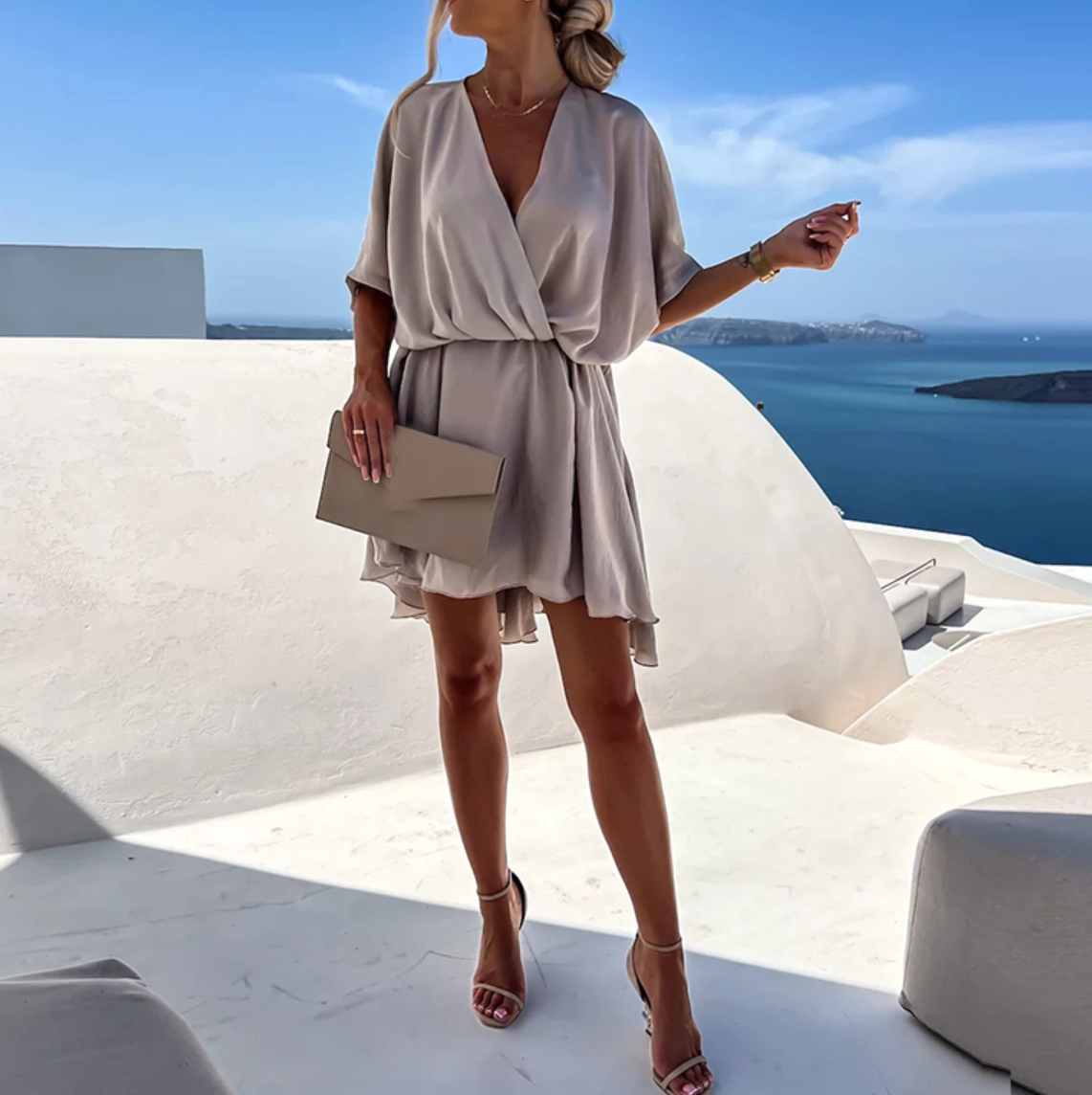 Lindsay - Sexy V-Ausschnitt Kleid