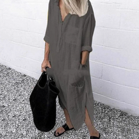 Lotte Leinen Kleid | Modisches und bequemes Sommerkleid – Grau