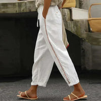 Aurea | Boho Sommerhose für Damen – Weiß