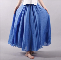 Zinnia | A-Linien Elastischer Bund Rock – Blau