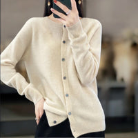 Mariana - Kuschelige Strickjacke Aus Wolle – Beige