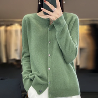 Anna | Kaschmir-Merinowolle Cardigans – Grün