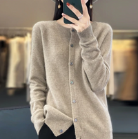 Anna | Kaschmir-Merinowolle Cardigans – Braun