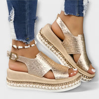 Helma - Damen Sandalen – Gold