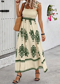 Nora - Das Perfekte Sommerkleid – Weiß/Grün