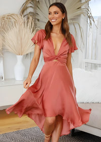 Elly - Ein wunderschön schmeichelhaftes Kleid – Orange