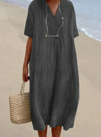 Leinenkleid – Grau