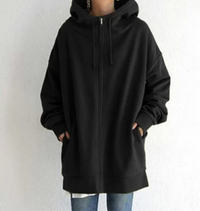 Hoodie Damen Oversize Kapuzenpullover | Lässig & Bequem – Schwarz