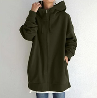 Hoodie Damen Oversize Kapuzenpullover | Lässig & Bequem – Oliv