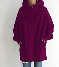 Hoodie Damen Oversize Kapuzenpullover | Lässig & Bequem – Rosenrot