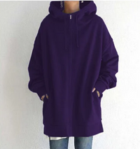 Hoodie Damen Oversize Kapuzenpullover | Lässig & Bequem – Dunkellila