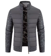 Ethan Stehkragen Pullover – Langärmelige Herrenjacke – Dunkelgrau