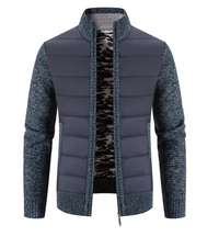 Ethan Stehkragen Pullover – Langärmelige Herrenjacke – Marine