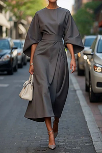 Aria - Stilvolles Kleid – GRAU