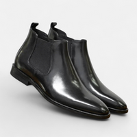 Enrico™ | Chelsea-Stiefel aus italienischem Leder – Schwarz