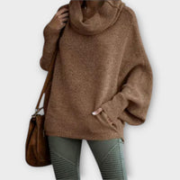 Lea | Eleganter Strickpullover für Damen in Schildpatt – Braun