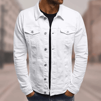 Christof™ - Exklusive Jeansjacke – Weiß