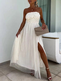 Dorothy | Ein-Schulter Fließendes Maxikleid – Weiß
