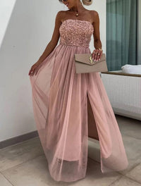 Dorothy | Ein-Schulter Fließendes Maxikleid – Lotus