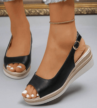 Marina | Orthopädische Sandalen™ – Schwarz