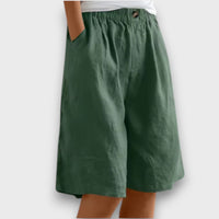 Lerine – Relaxed Shorts mit natürlichem Komfort – Grün