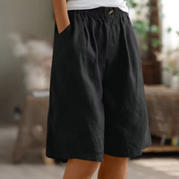 Lea | Loose-Fit Casual Shorts – Schwarz