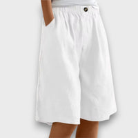 Lerine – Relaxed Shorts mit natürlichem Komfort – Weiß