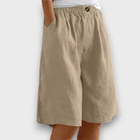 Lerine – Relaxed Shorts mit natürlichem Komfort – Khaki