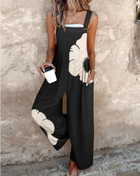 Lina™ | Eleganter Jumpsuit mit Taschen – Schwarz