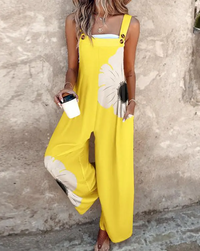 Lina™ | Eleganter Jumpsuit mit Taschen – Gelb